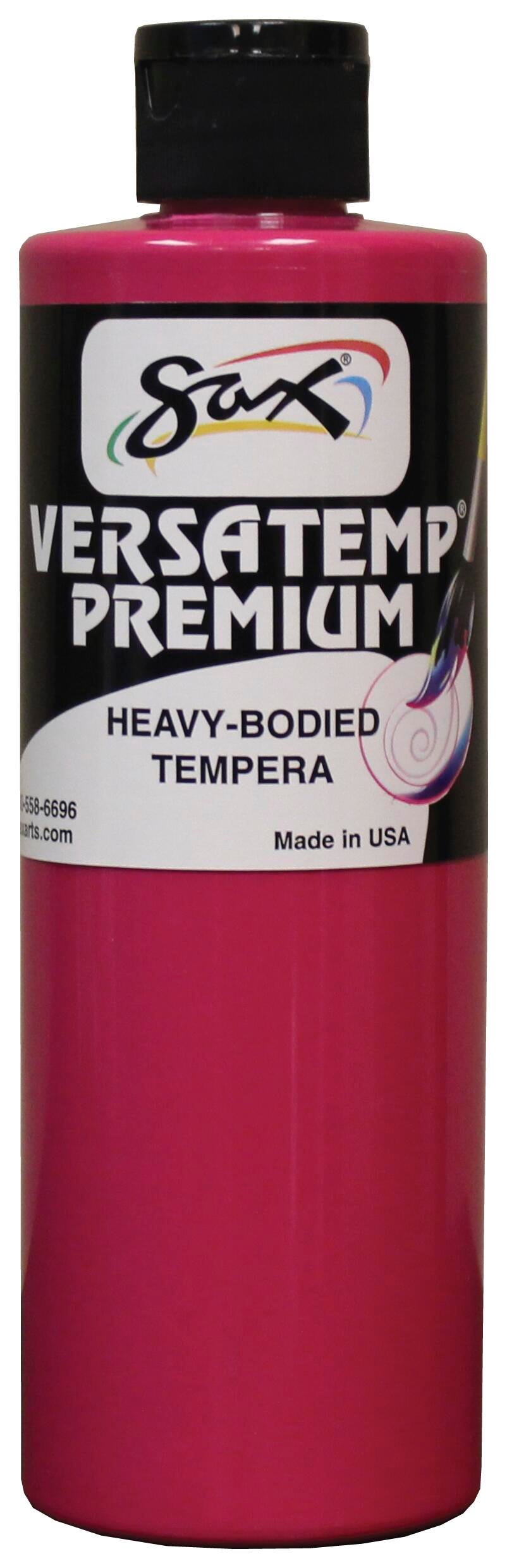 Sax Versatemp Premium Heavy-Bodied Tempera Paint, 1 Pint, Magenta 1592703